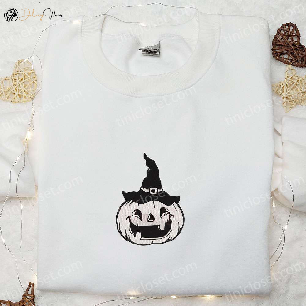Hilarious Halloween Pumpkin Embroidered Shirt – Funny & Cool Halloween Attire