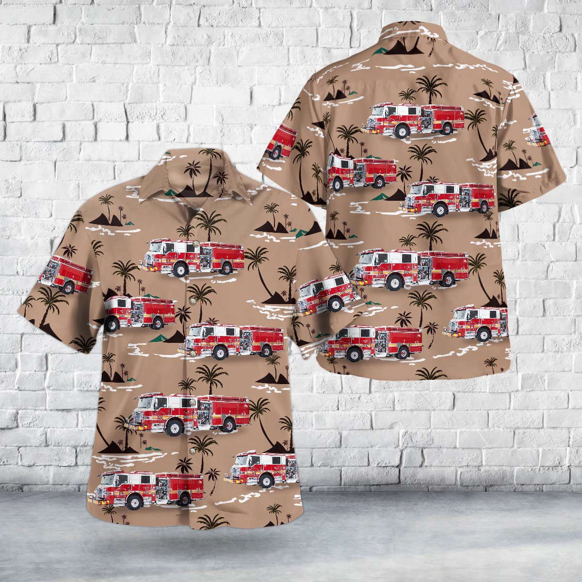 Leesburg, Virginia, Loudoun County Combined Fire & Rescue System Hawaiian Shirt Gift for Men Dad Father Gift for Men Dad Father