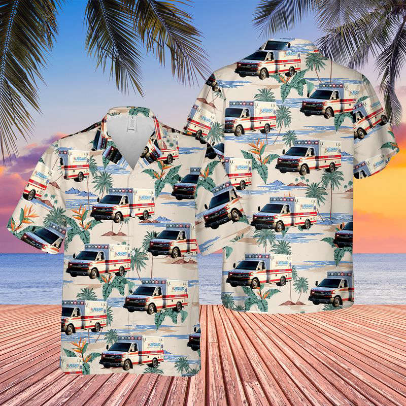 Lifeguard EMS Hawaiian Shirt Gift for Men Dad Father Gift for Men Dad Father