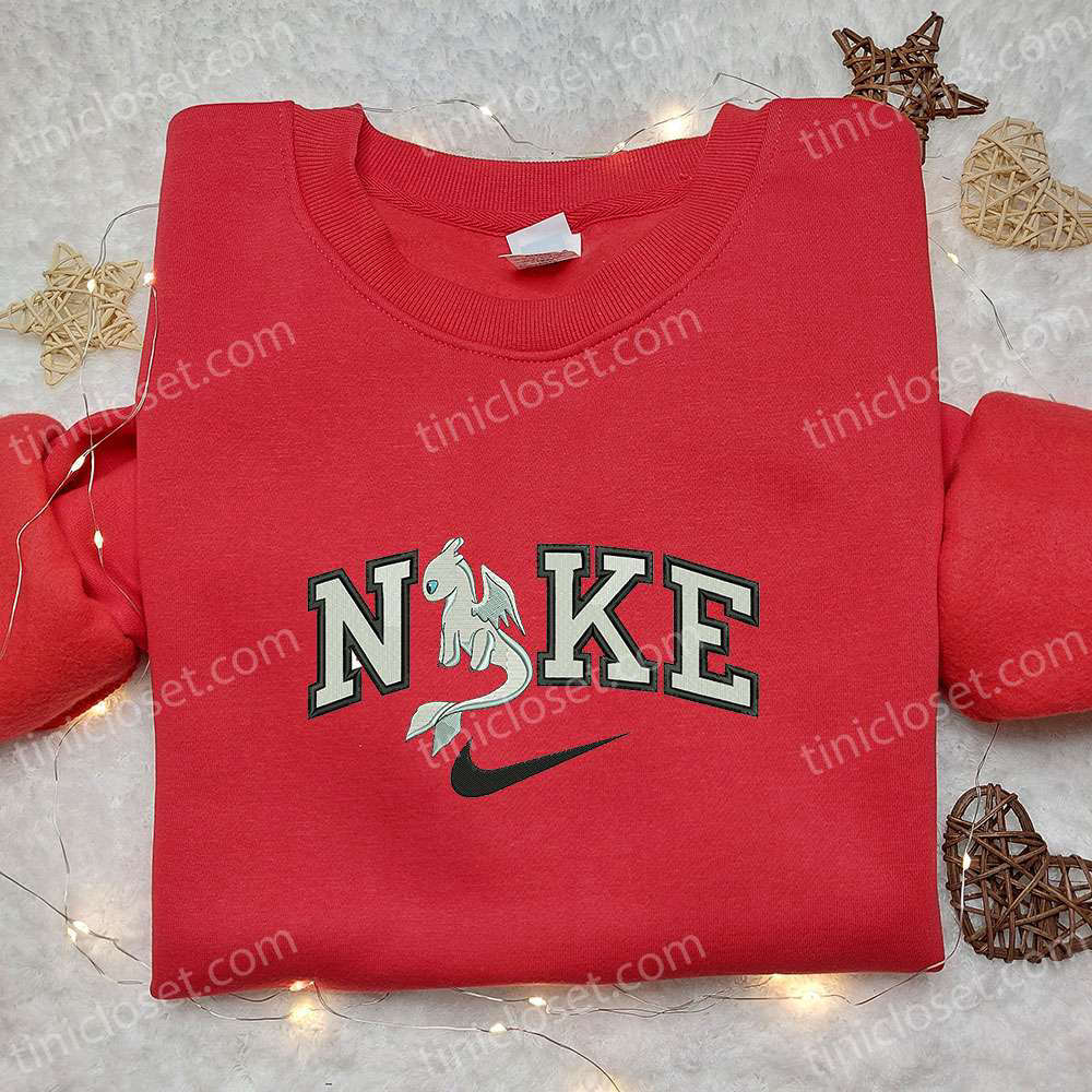 Disney x Nike Light Fury Embroidered T-Shirt: Cartoon Characters & Nike Inspired Design