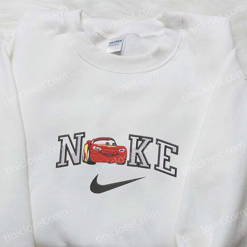 Disney Lightning Mcqueen x Nike Embroidered Shirt – Cartoon Characters Inspired by Nike