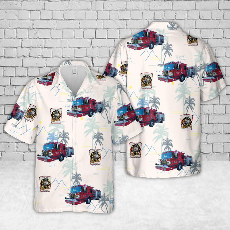 Locust, North Carolina, West Stanly Fire Department Hawaiian Shirt Gift for Men Dad Father Gift for Men Dad Father
