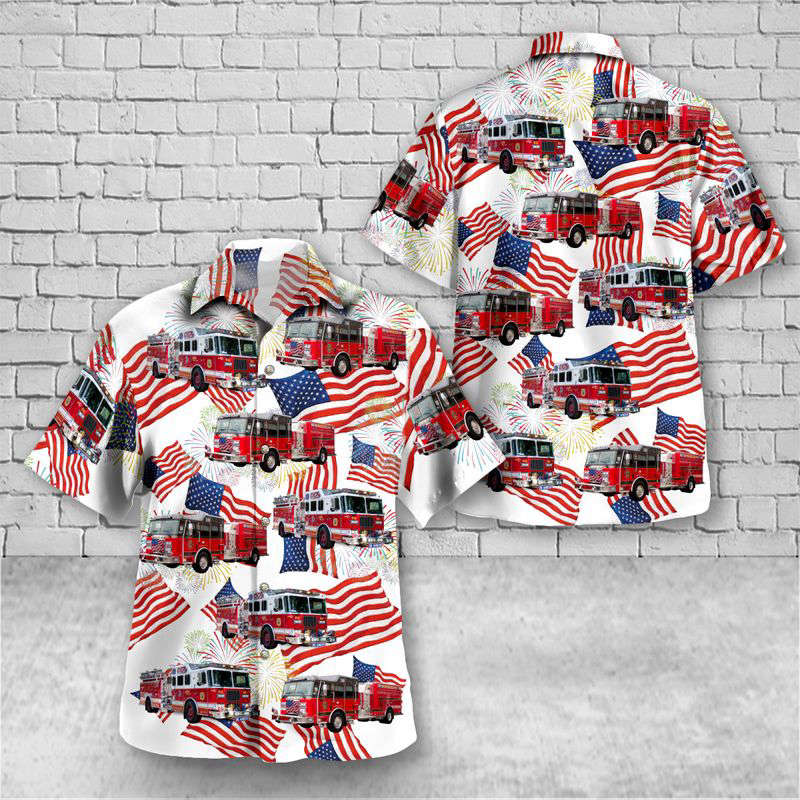 Lodi Volunteer Fire Department Hawaiian Shirt Gift for Men Dad Father Gift for Men Dad Father