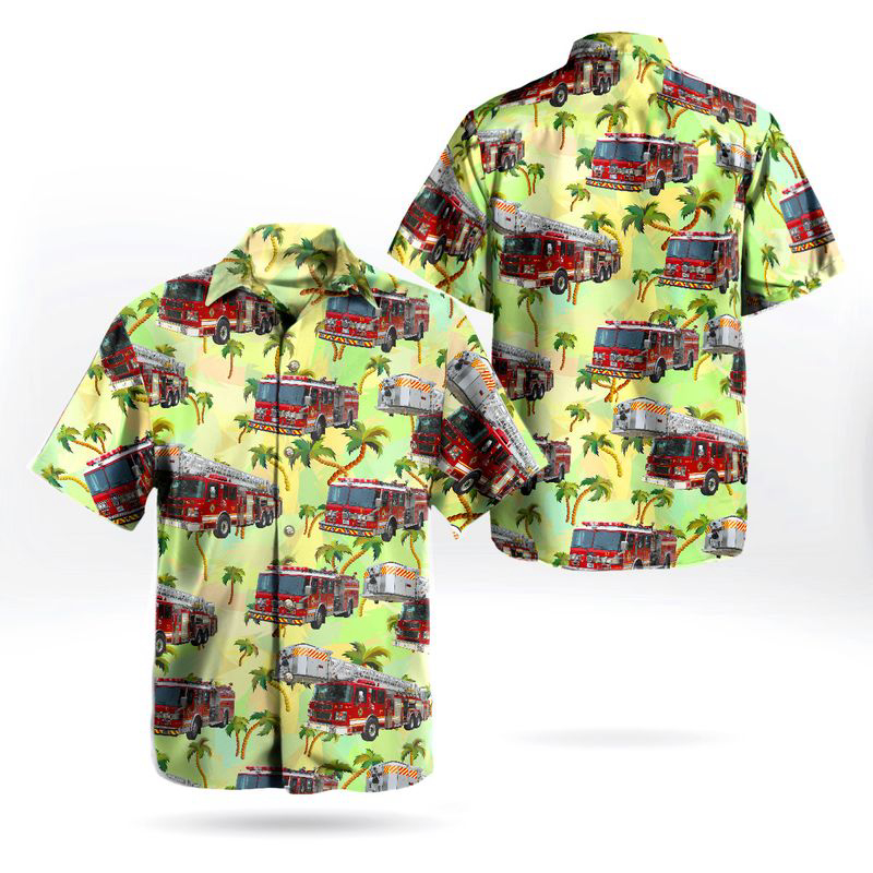 London Fire Department (LFD), Ontario Fleet Hawaiian Shirt Gift for Men Dad Father Gift for Men Dad Father