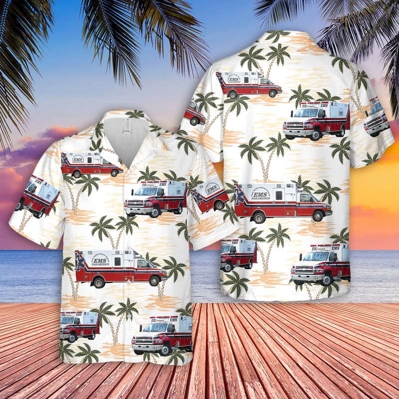 Louisiana East Baton Rouge Parish EMS Hawaiian Shirt Gift for Men Dad Father Gift for Men Dad Father