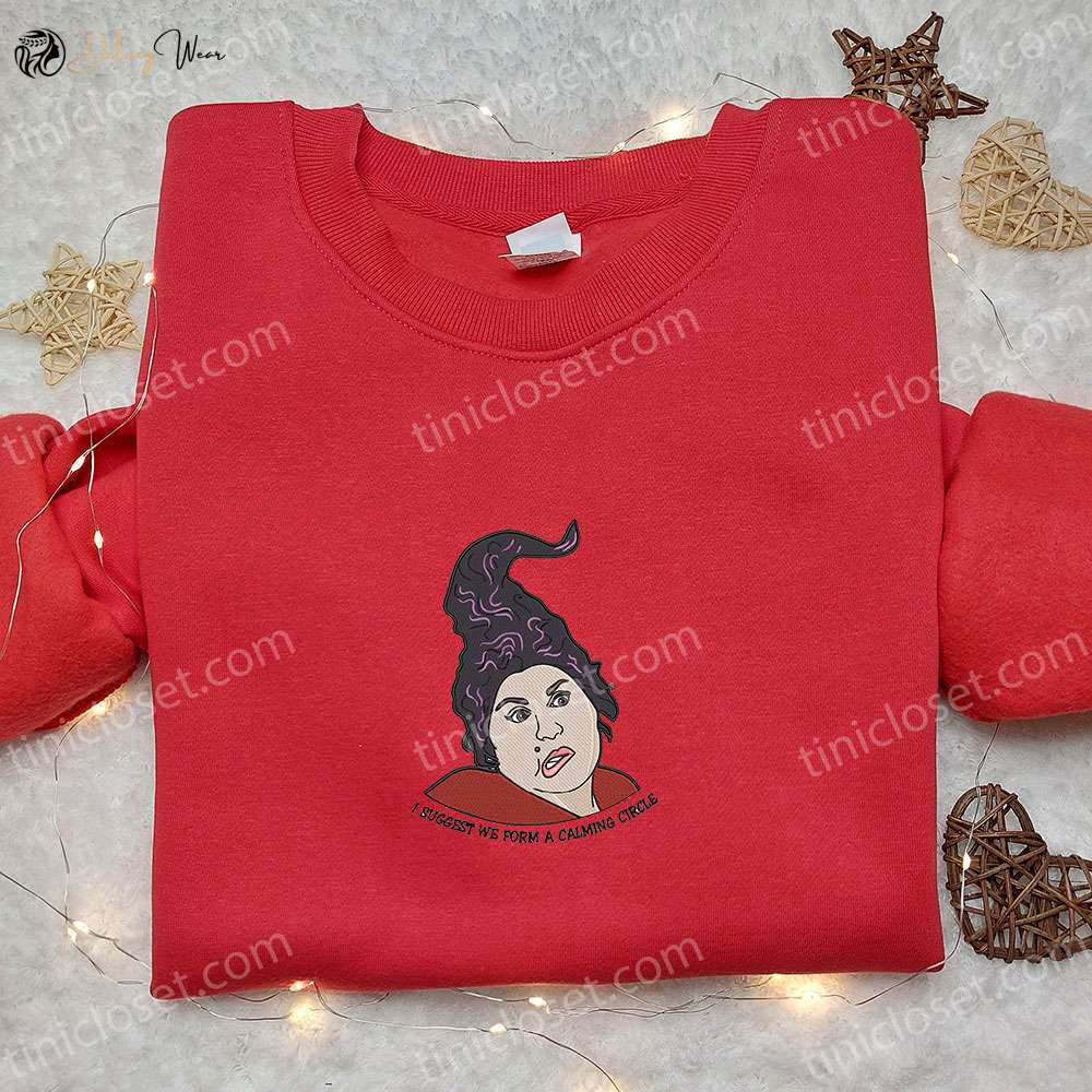Mary Sanderson Embroidered Hoodie: Best Halloween Gift for Lovers – Halloween Sweatshirt
