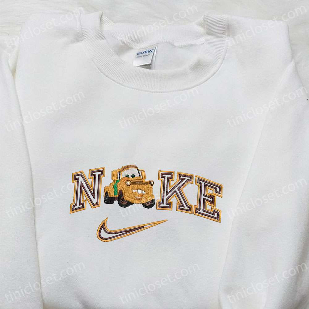 Mater Car x Nike Cartoon Embroidered Sweatshirt & Disney Characters T-shirt: Top Family Gift Ideas