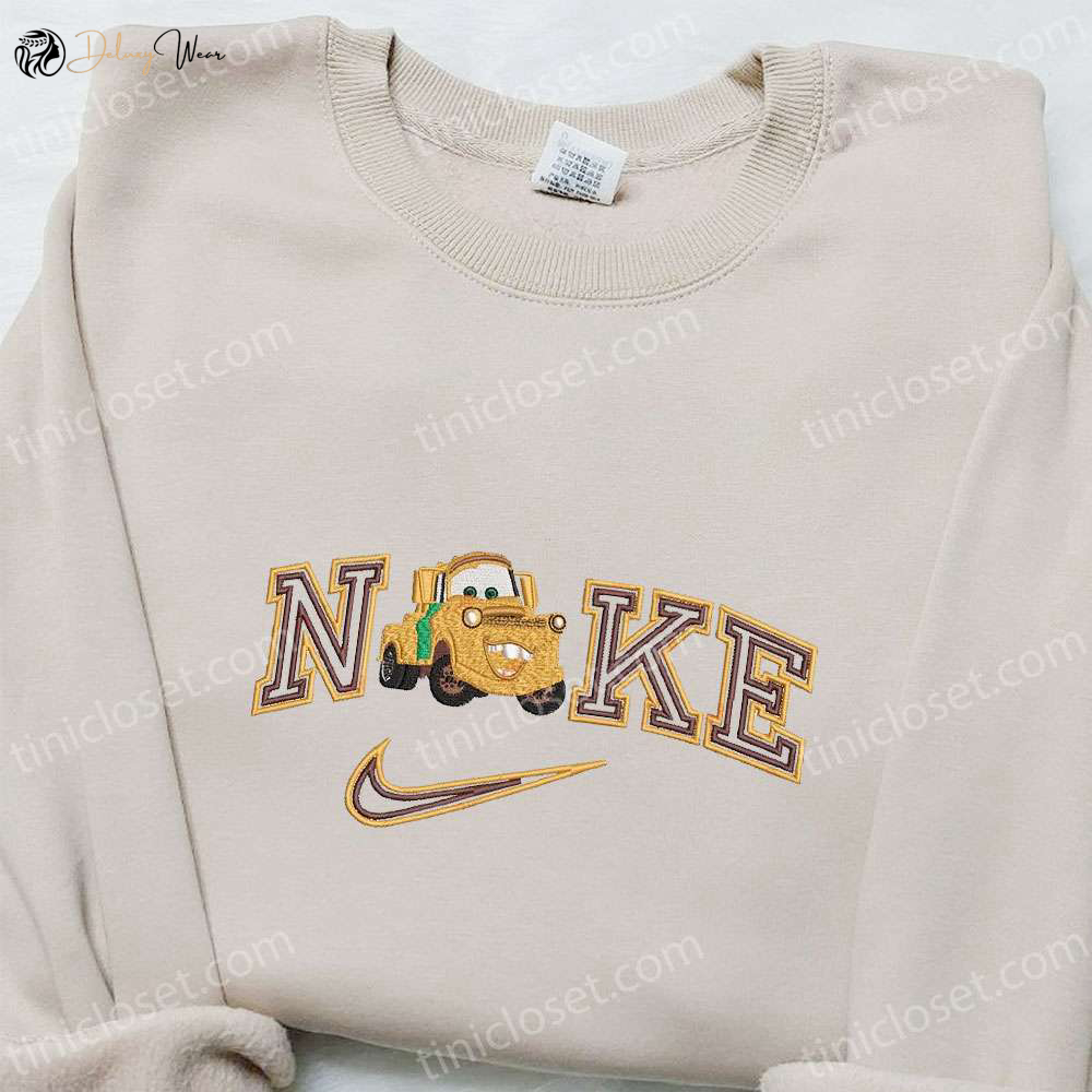 Mater Car x Nike Cartoon Embroidered Sweatshirt & Disney Characters T-shirt: Top Family Gift Ideas