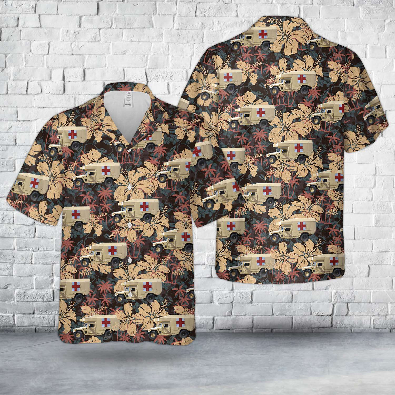 Medical HMMWV M997A3 from the 2-102nd Cavalry of the New Jersey National Guard 50th Infantry Brigade Combat Team Hawaiian Shirt Gift for Men Dad Father Gift for Men Dad Father