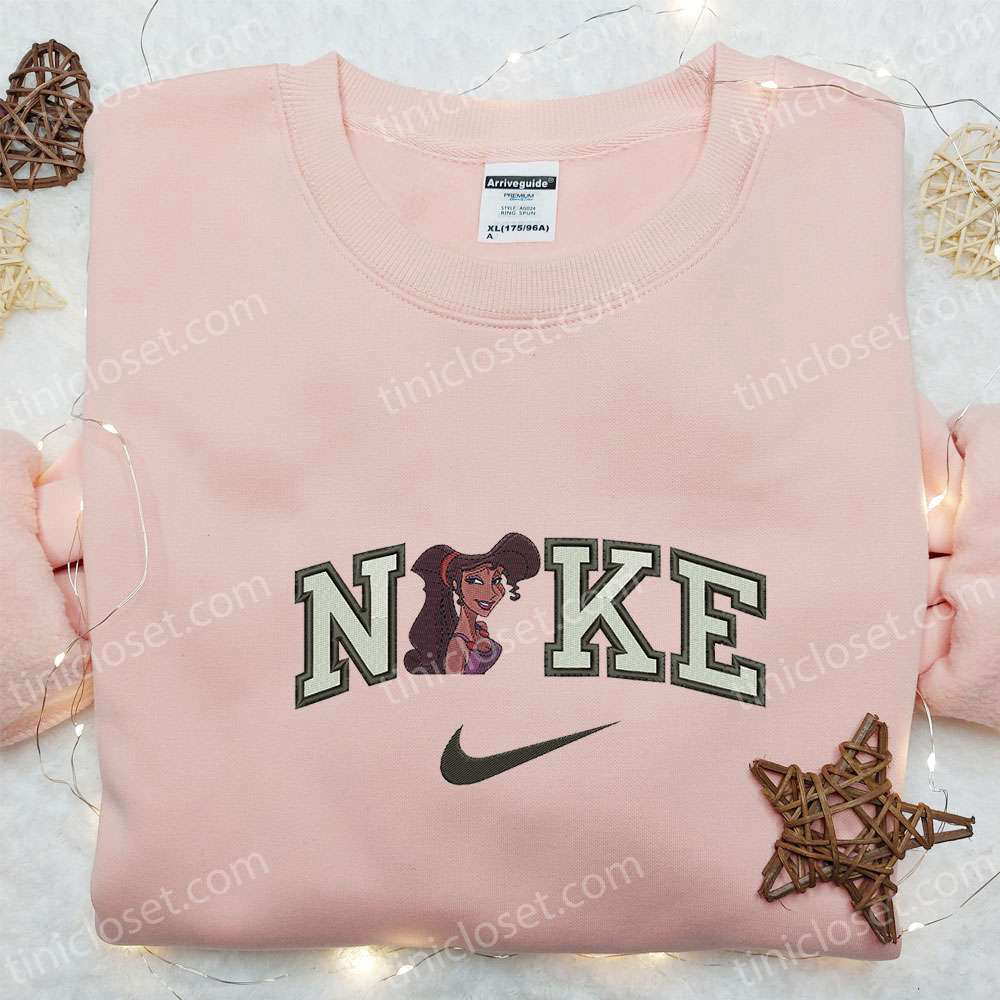 Disney Characters Embroidered Shirt Megara x Nike Cartoon Tshirt Nike Inspired Tee