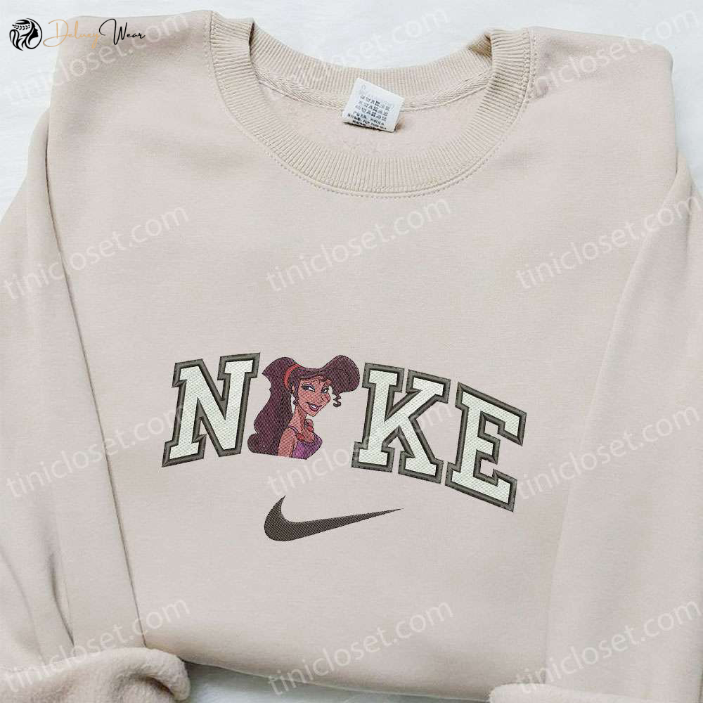 Disney Characters Embroidered Shirt Megara x Nike Cartoon Tshirt Nike Inspired Tee