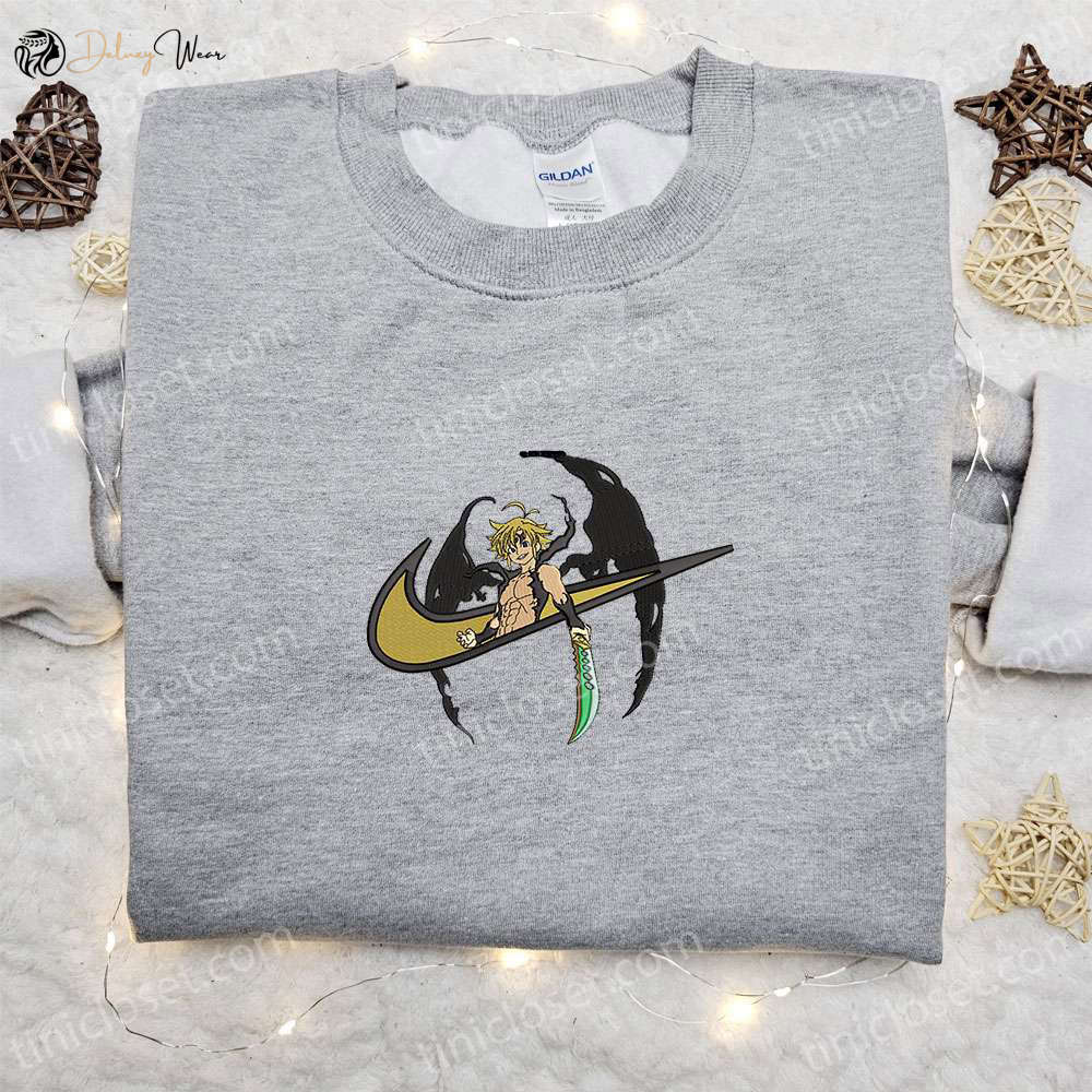 Meliodas x Nike Swoosh Anime Hoodie Seven Deadly Sins Embroidered Shirt Nike Inspired Tee