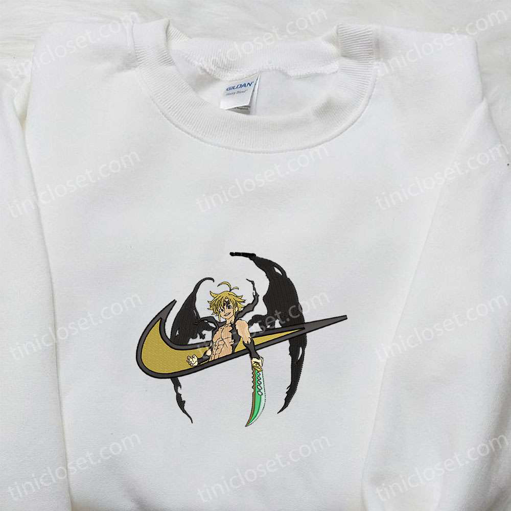 Meliodas x Nike Swoosh Anime Hoodie Seven Deadly Sins Embroidered Shirt Nike Inspired Tee