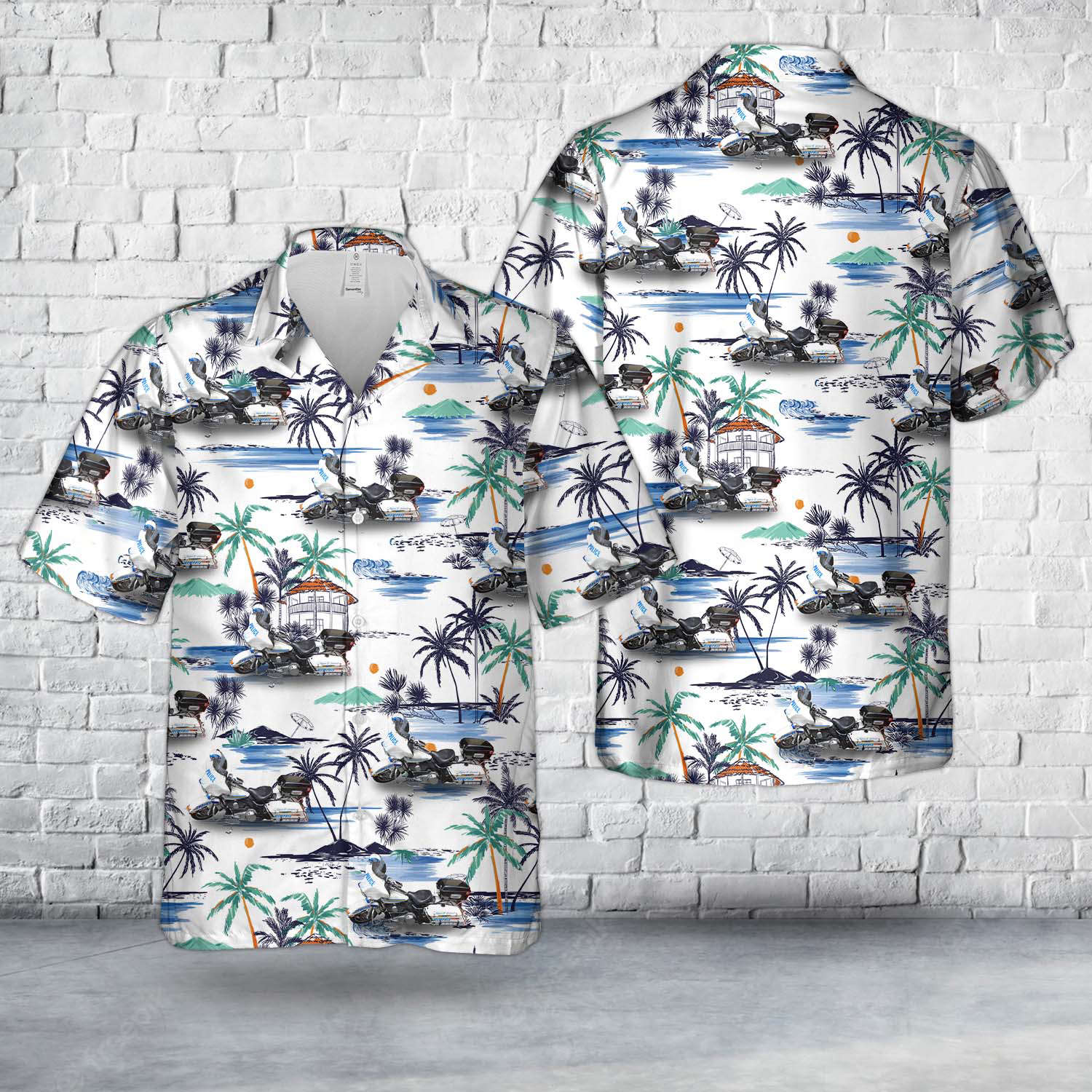 Memphis Police Department Motorcycle Unit Hawaiian Shirt Gift for Men Dad Father Gift for Men Dad Father