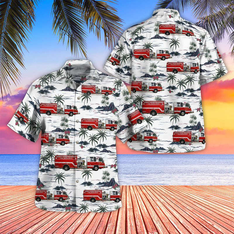 Merritt Island, Florida, Merritt Island Volunteer Fire Department Hawaiian Shirt Gift for Men Dad Father Gift for Men Dad Father