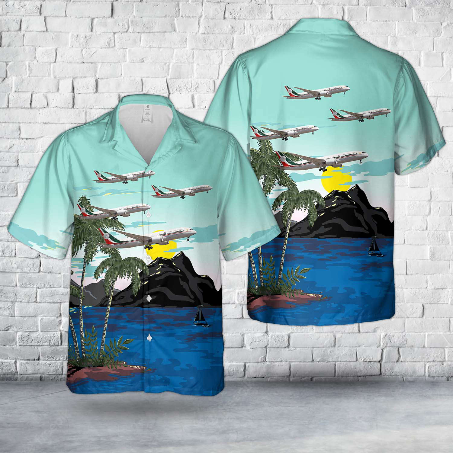 Mexican Air Force Boeing 787-8 Dreamliner Hawaiian Shirt Gift for Men Dad Father Gift for Men Dad Father