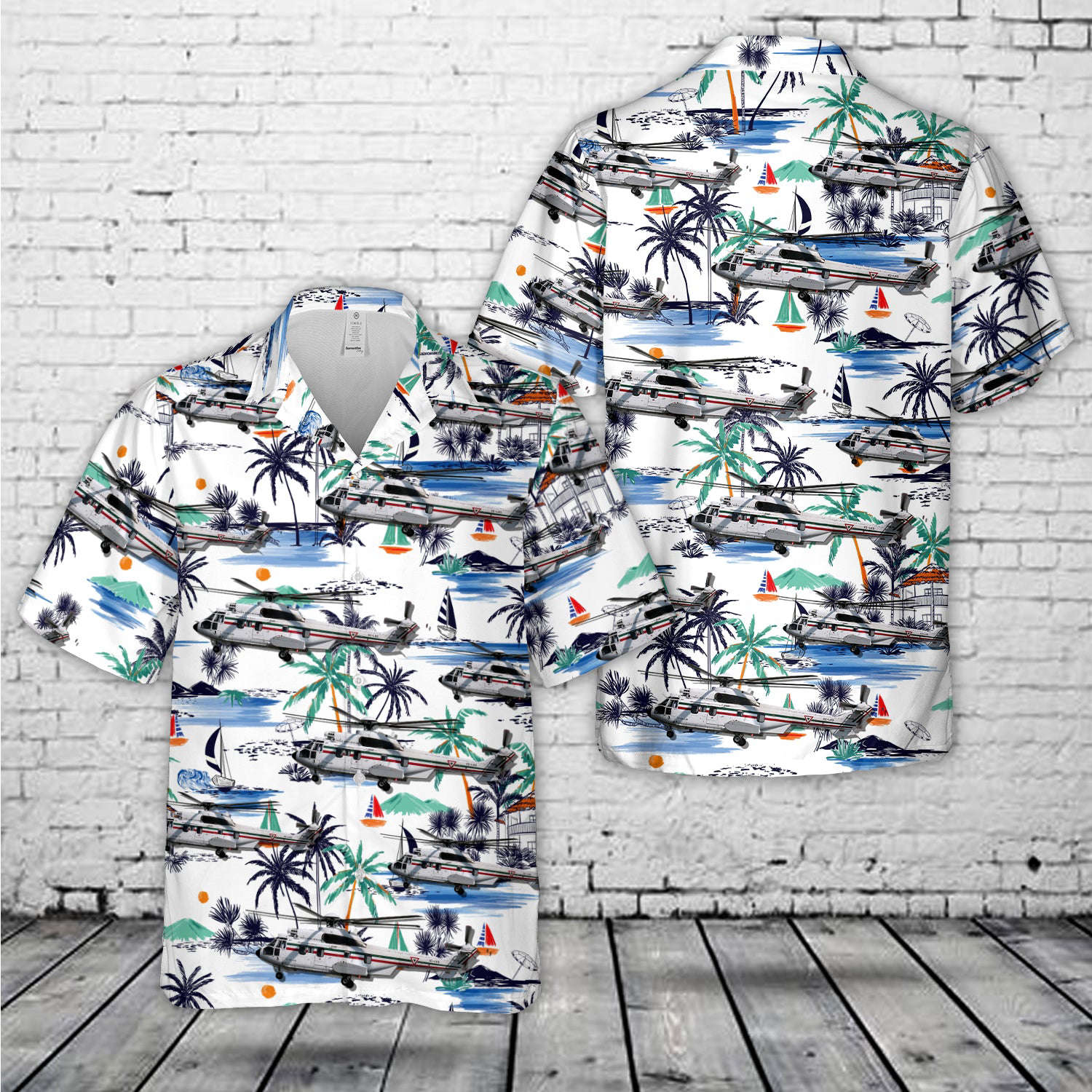 Mexican Air Force Eurocopter EC-225LP Super Puma Mk2+ Hawaiian Shirt Gift for Men Dad Father Gift for Men Dad Father