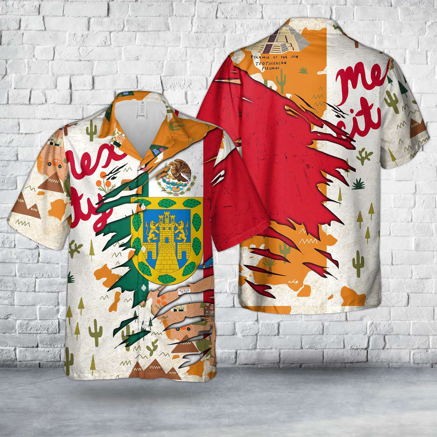 Mexico City Hawaiian Shirt Gift for Men Dad Father Gift for Men Dad Father