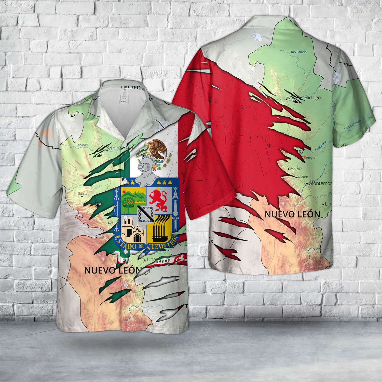 Mexico Nuevo León Hawaiian Shirt Gift for Men Dad Father Gift for Men Dad Father