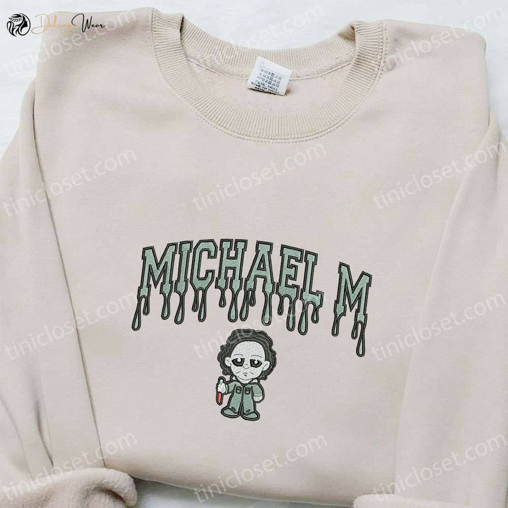Michael Myers Embroidered Hoodie – Horror Movie Characters Sweatshirt