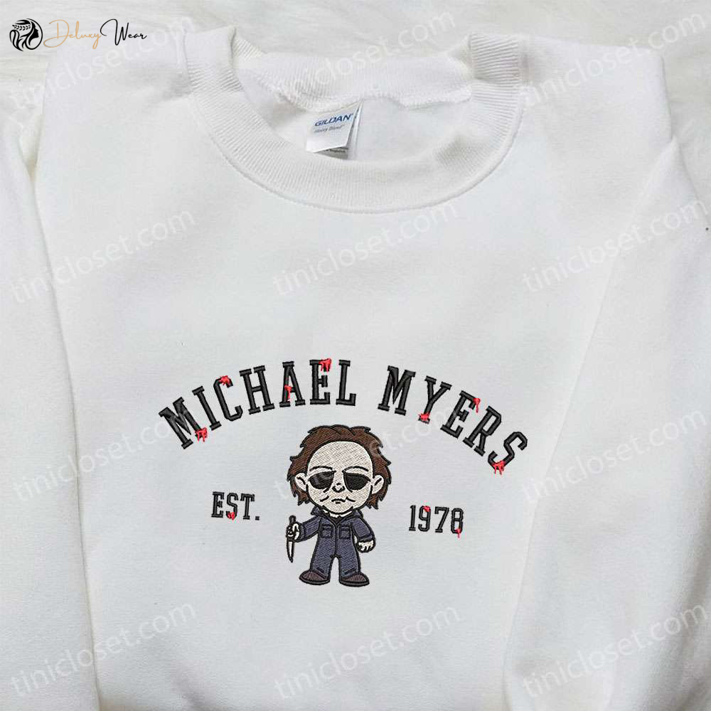 Michael Myers Est 1978 Embroidered Shirt Horror Movie Characters Spooky Shirt