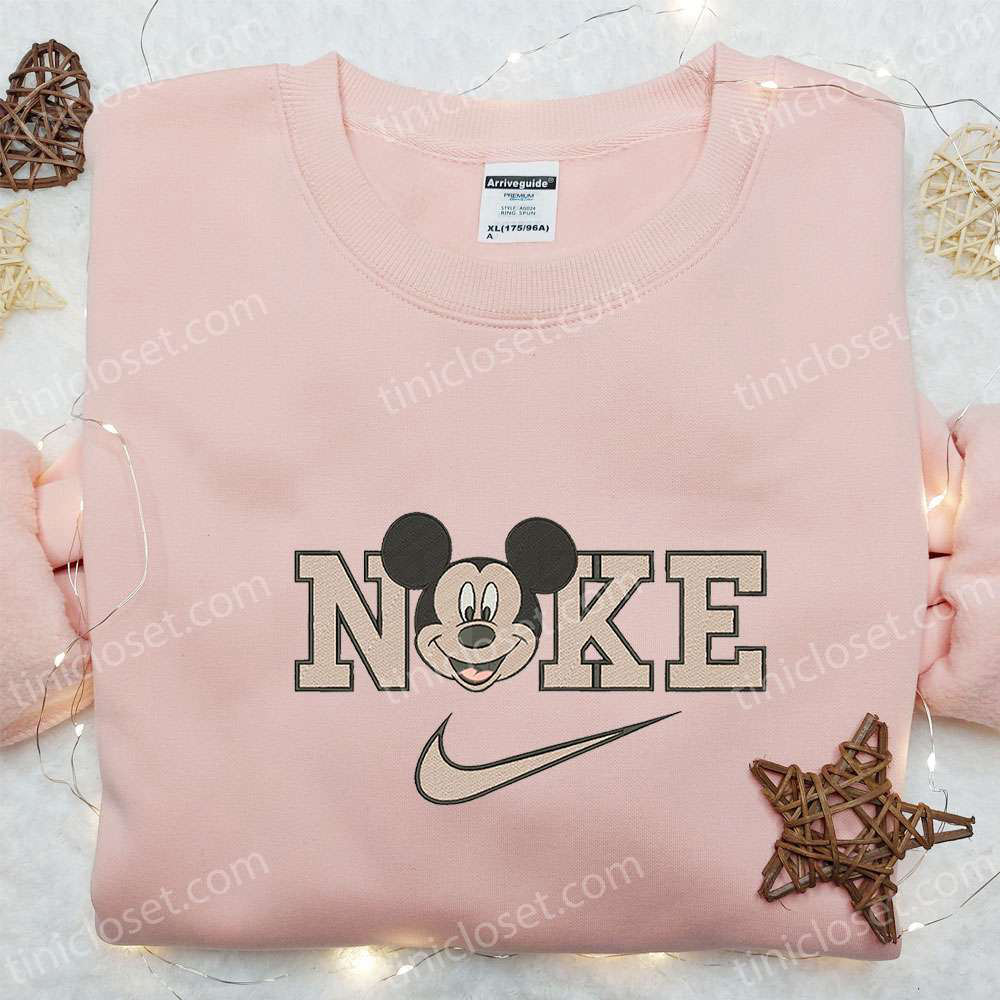 Mickey Mouse x Nike Cartoon Hoodie: Best Embroidered Shirt & Birthday Gift Idea