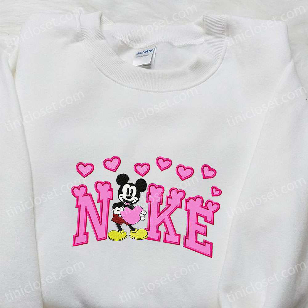 Mickey Mouse Heart x Nike Cartoon Hoodie: Best Valentine s Day Gift Nike Inspired Shirt