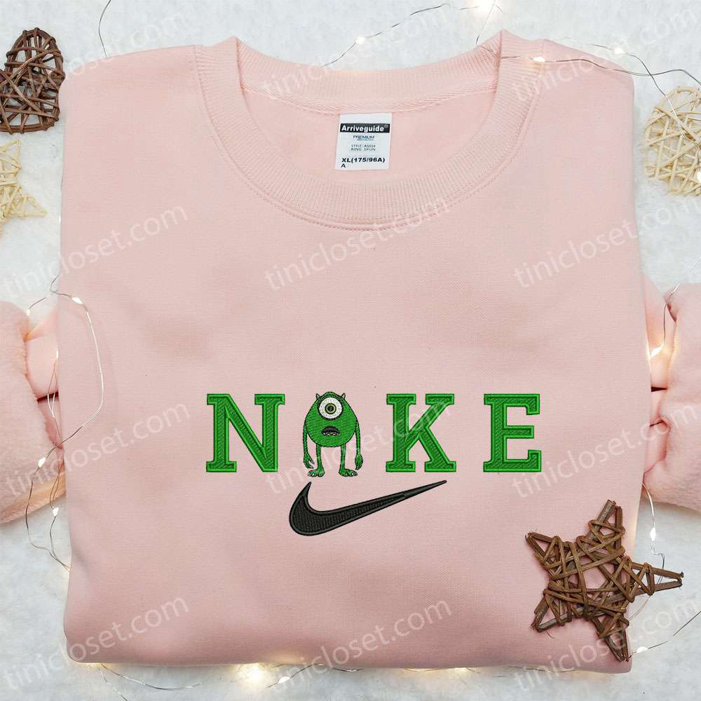 Disney Characters Embroidered Shirt & Hoodie: Mike Wazowski x Nike Custom Tee