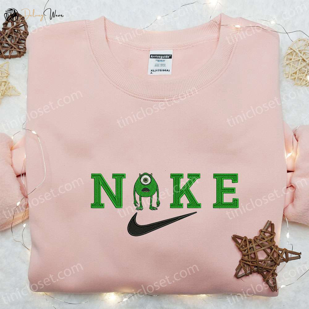 Disney Characters Embroidered Shirt & Hoodie: Mike Wazowski x Nike Custom Tee