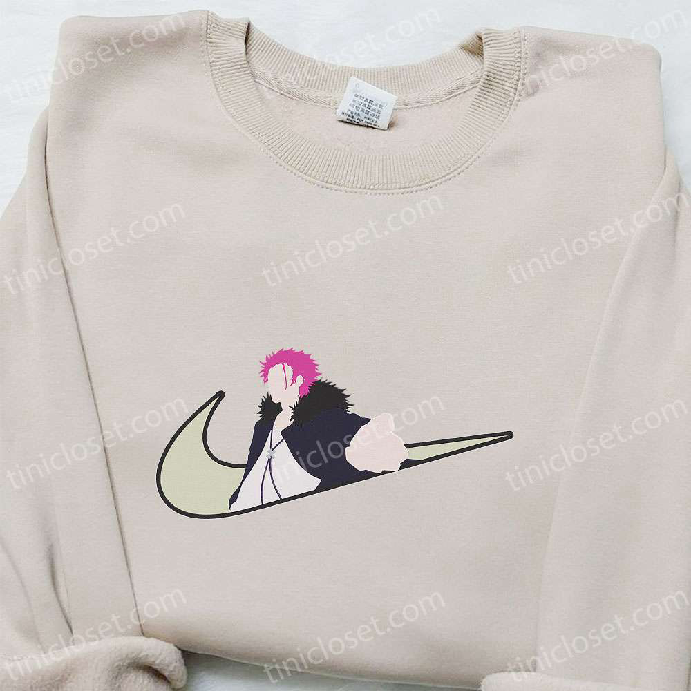 Mikoto Suoh x Swoosh Anime Embroidered Sweatshirt: Nike Inspired Hoodie Perfect Birthday Gift for Family