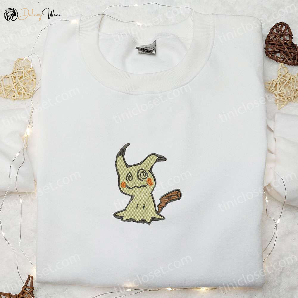 Mimikyu Pokemon Embroidered Shirt Sweatshirt & Anime-Inspired Hoodie: Stylish & Unique Pokemon Apparel