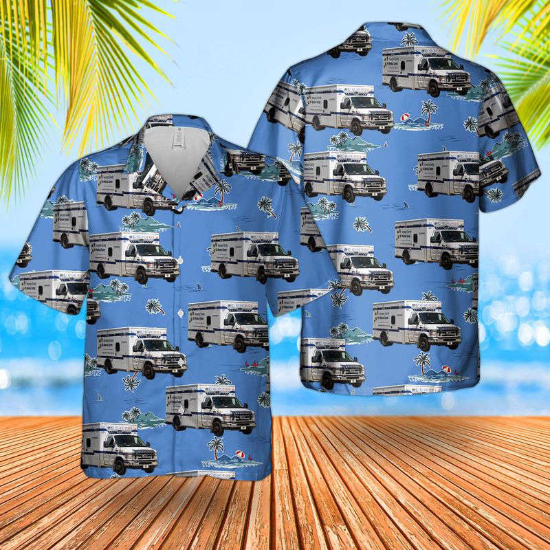 Minnesota Hennepin County Medical Center EMS Hawaiian Shirt Gift for Men Dad Father Gift for Men Dad Father