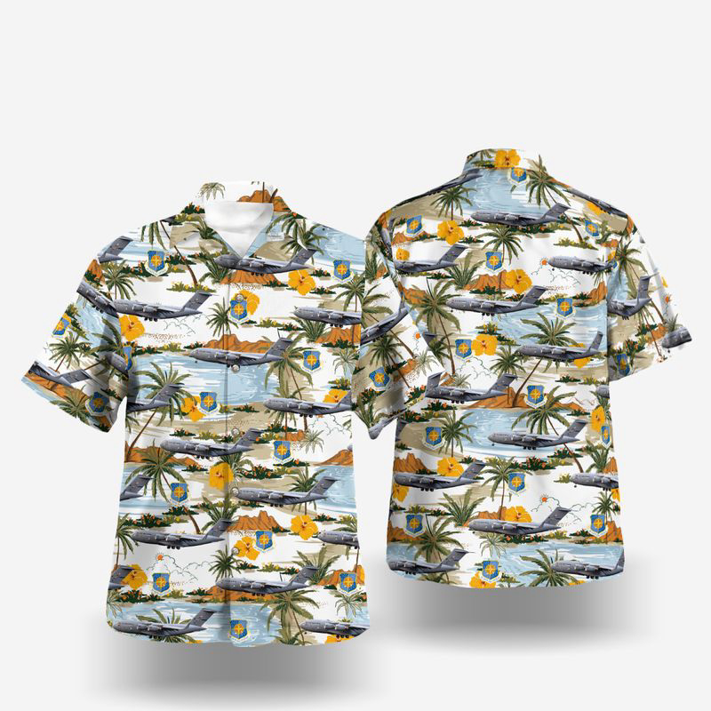 Mississippi Air National Guard 172nd Airlift Wing Boeing C-17 Globemaster III Hawaiian Shirt Gift for Men Dad Father Gift for Men Dad Father
