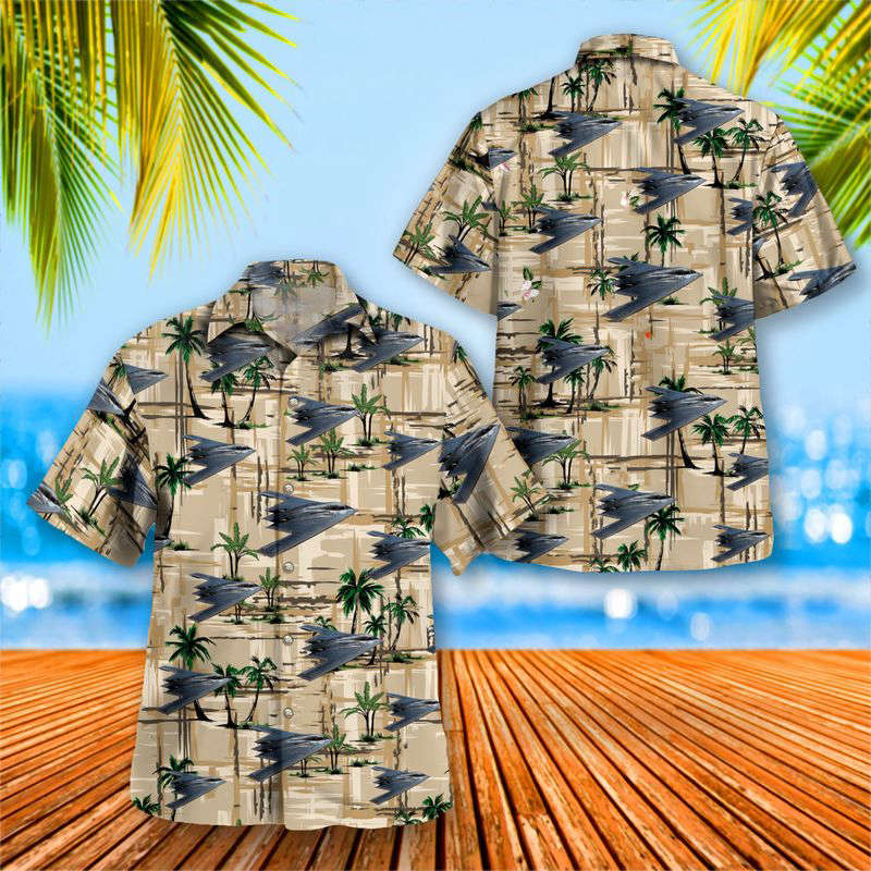 Missouri Air National Guard 110th Bomb Squadron B-2 Spirit Hawaiian Shirt Gift for Men Dad Father Gift for Men Dad Father