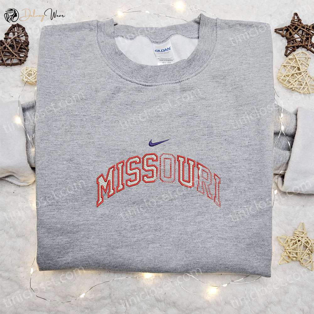 Missouri x Nike Swoosh & Nation Flag Embroidered Shirts – Custom Nike Apparel