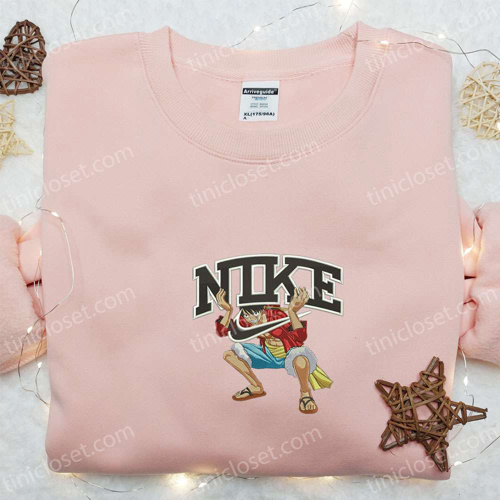 Monkey D Luffy x Nike Anime Sweatshirt & T-Shirt: Best Embroidered Gift Ideas