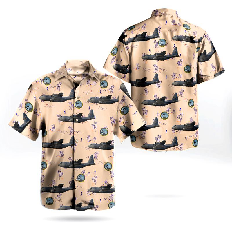 Montana Air National Guard 120th Airlift Wing Lockheed C-130H Hercules (L-382) Hawaiian Shirt Gift for Men Dad Father Gift for Men Dad Father
