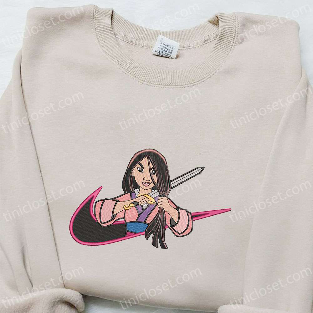 Mulan x Nike Anime & Disney Characters Embroidered Shirt: Unique Nike Inspired Apparel