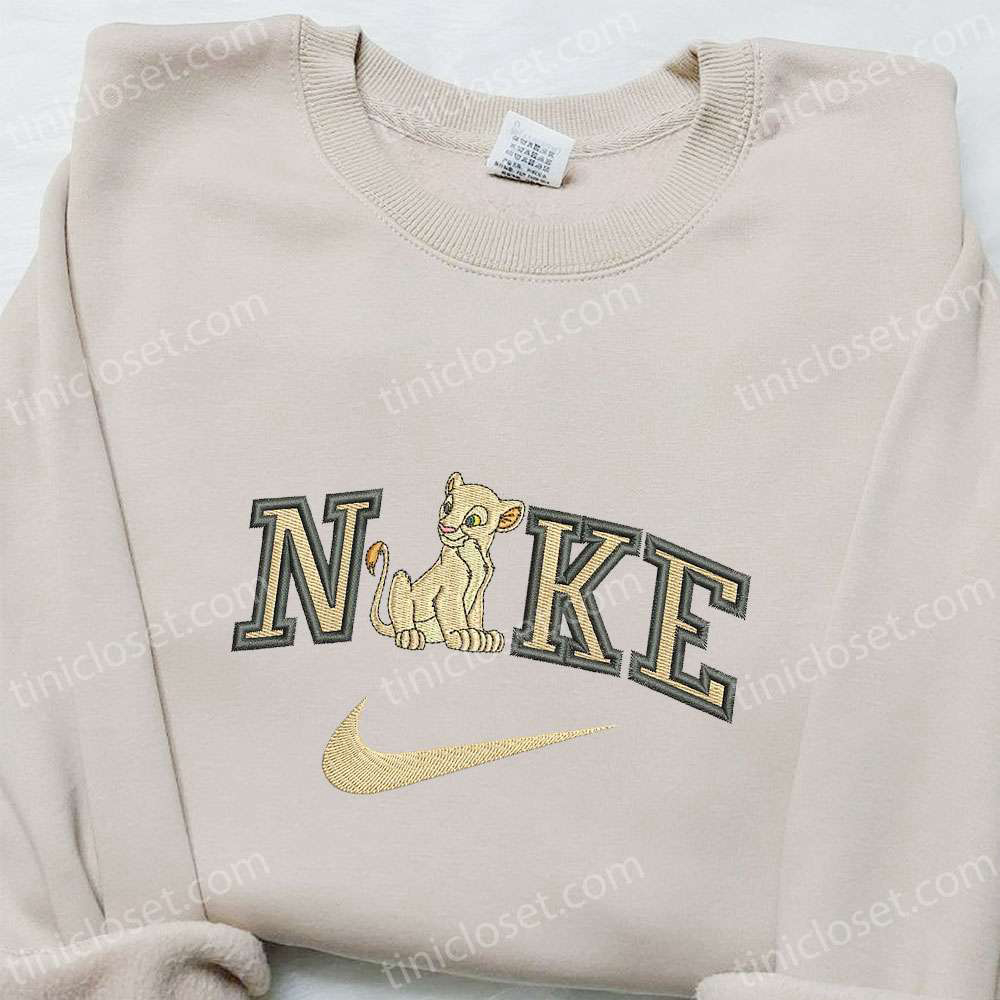 Nala x Nike Cartoon Embroidered Sweatshirt: Disney Characters & Custom T-Shirt