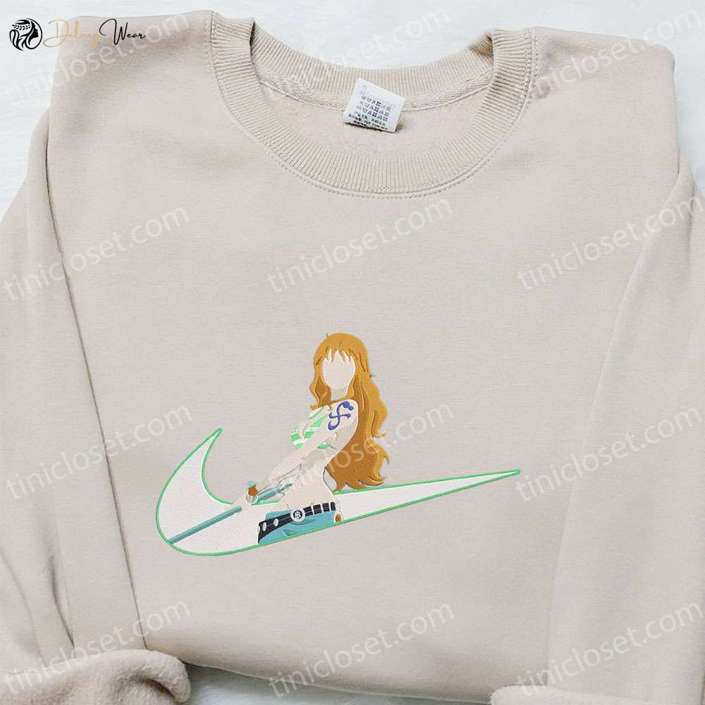 Nami x Swoosh Embroidered Shirt: Best One Piece Gift for Family