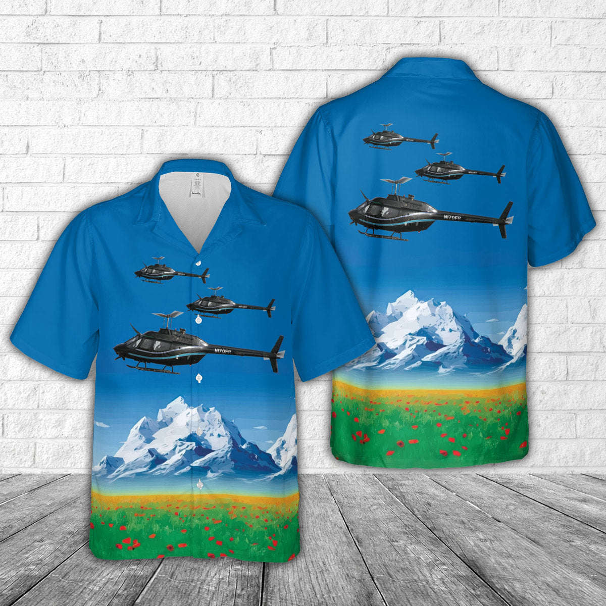 National Test Pilot School OH-58C Hawaiian Shirt Gift for Men Dad Father Gift for Men Dad Father