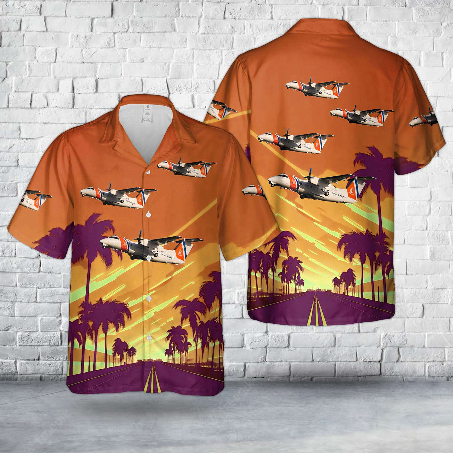 Netherlands Coastguard De Havilland Canada Dash 8-102 Hawaiian Shirt Gift for Men Dad Father Gift for Men Dad Father