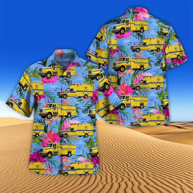 Nevada, Clark County Fire Department Station 14 - Winchester Hawaiian Shirt Gift for Men Dad Father Gift for Men Dad Father