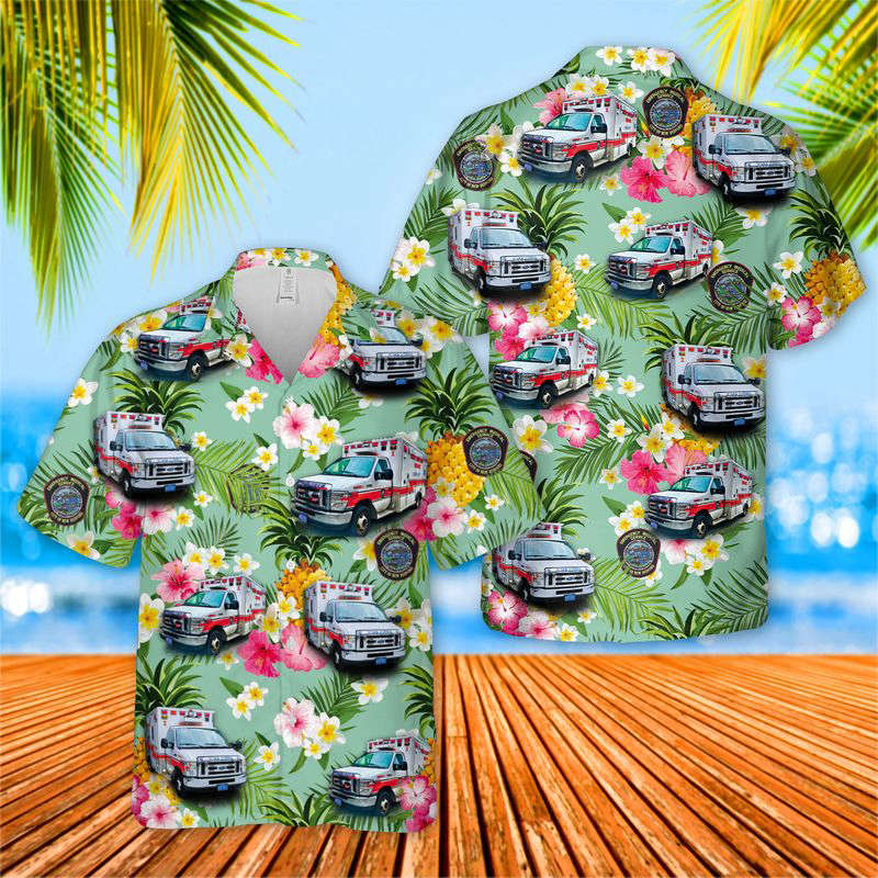 New Bedford EMS Hawaiian Shirt Gift for Men Dad Father Gift for Men Dad Father