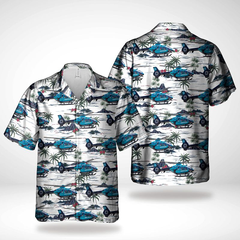 New Jersey Atlantic Air One Ambulance EMS Hawaiian Shirt Gift for Men Dad Father Gift for Men Dad Father