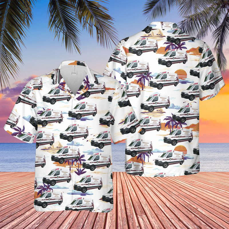 New York Warrensburg EMS Hawaiian Shirt Gift for Men Dad Father Gift for Men Dad Father