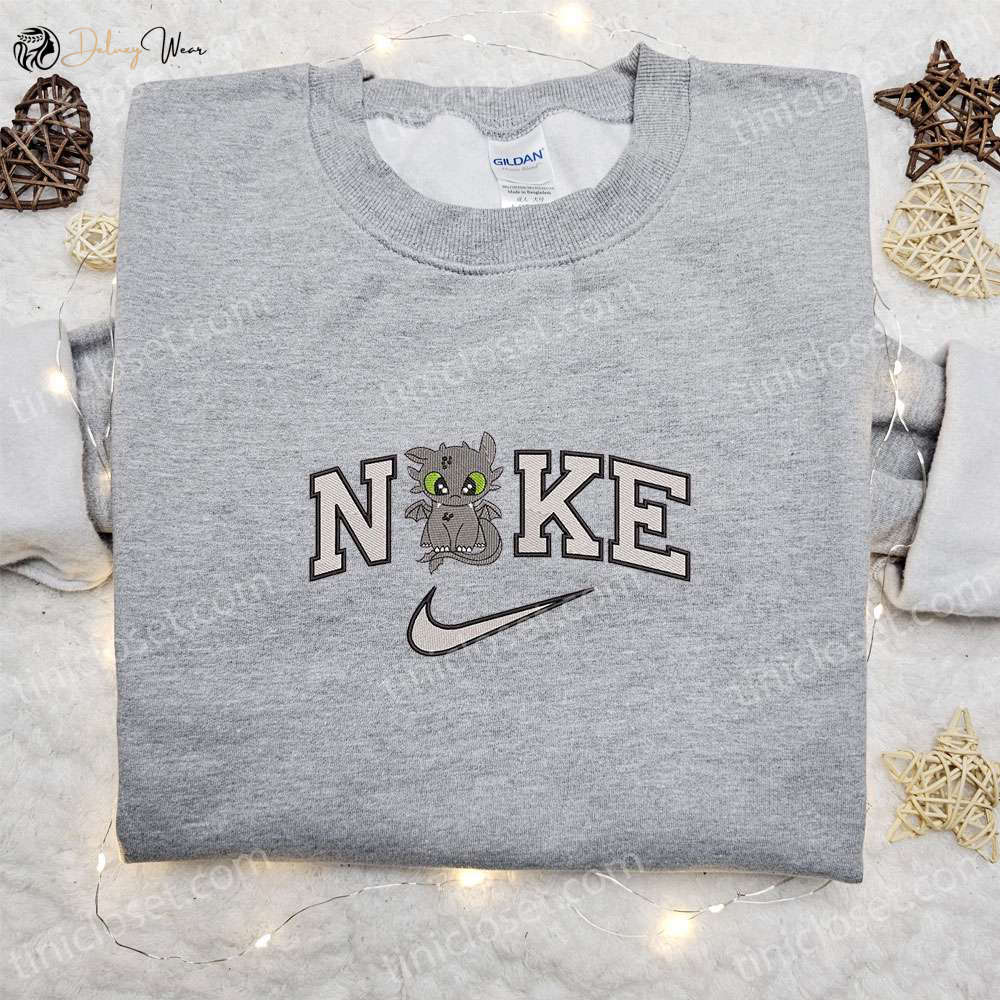 Nike Cartoon x Chibi Toothless Hoodie & Disney Characters Shirt: Perfect Family Gift Ideas