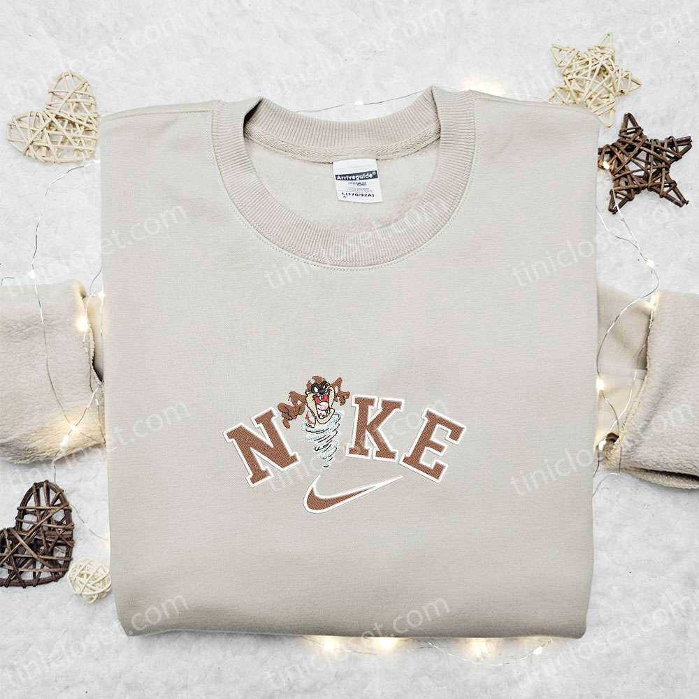 Nike Cartoon x Tasmanian Devil Embroidered Sweatshirt & Disney Characters Shirt – Best Family Gift Ideas