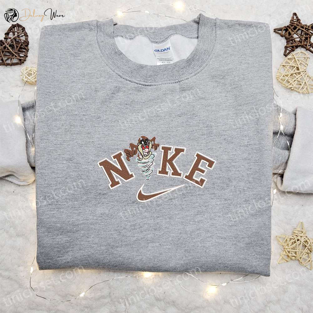 Nike Cartoon x Tasmanian Devil Embroidered Sweatshirt & Disney Characters Shirt – Best Family Gift Ideas