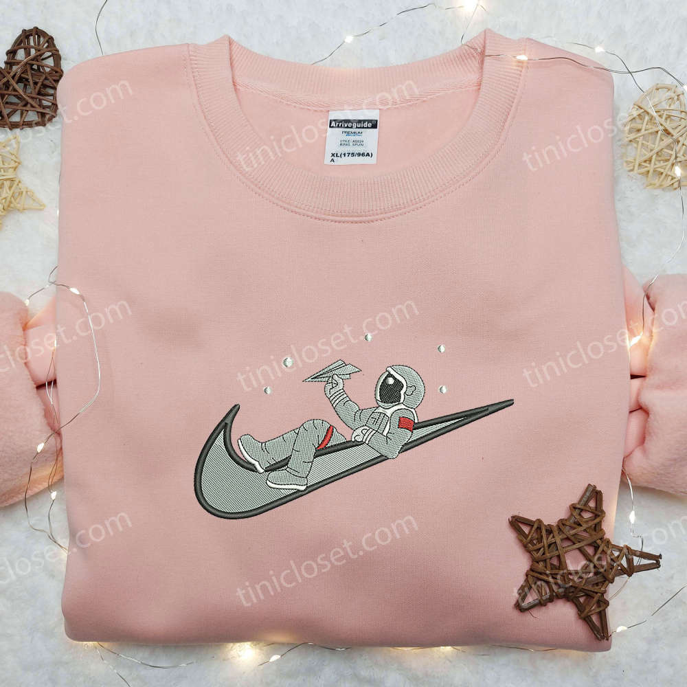 Nike x Astronaut Fly Embroidered Shirt – Unique Anime Design